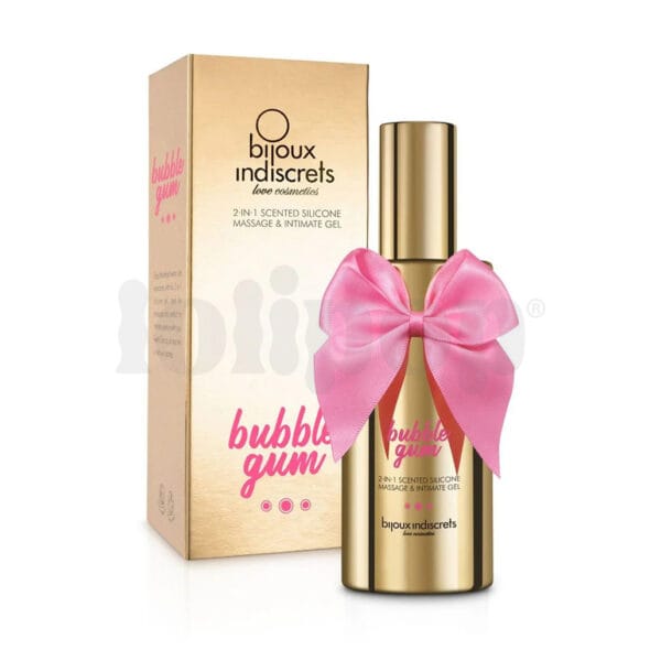 Bijoux Indiscrets Bubblegum 2 in 1 Scented Silicone Massage and Intimate Gel 100ml