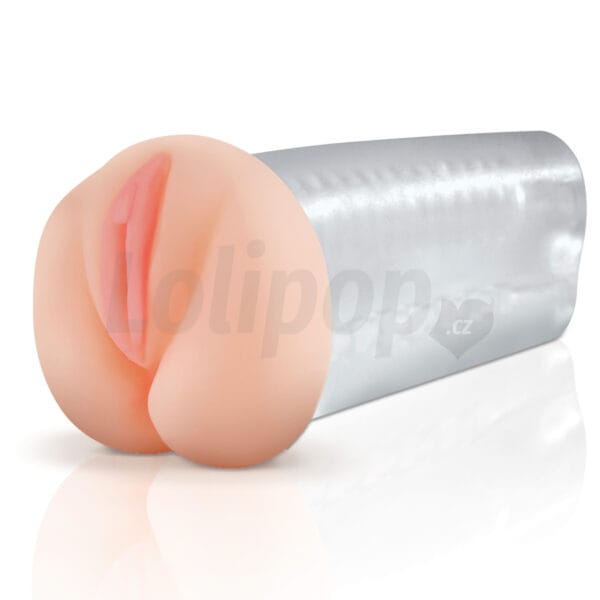 Deluxe See&amp;#45;Thru Stroker průhledná vagina a zadeček