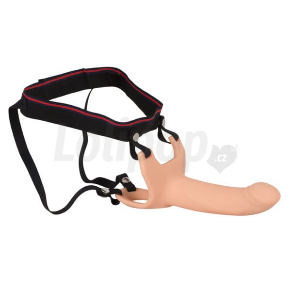 Strap&amp;#45;on Silicone Sleeve L silikonový velký připínací penis +6 cm do délky